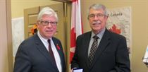  On November 03, 2017, David presented Ken Weber with a Canada 150 Medallion.