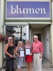 On Friday, July 24, 2015, David stopped by Blumen on Broadway (in Orangeville) to congratulate Susan, Michelle (Caasi Foral Design), and Sue on their Grand Opening