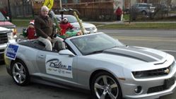 David participates in the annual Bolton Santa Claus Parade (December 03, 2021).