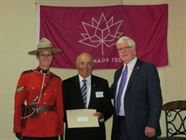 RCMP Officer Brenda Whitteron; Medallion recipient and Caledon resident Emil Kolb; and David Tilson, Q.C., M.P. (Dufferin-Caledon).